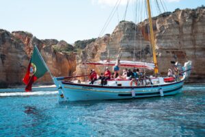 Boat trip in the sea